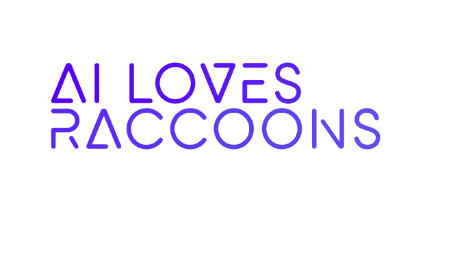 AI loves raccoons logo